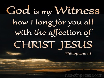 Philippians 1:8 God Is My Witness (black)